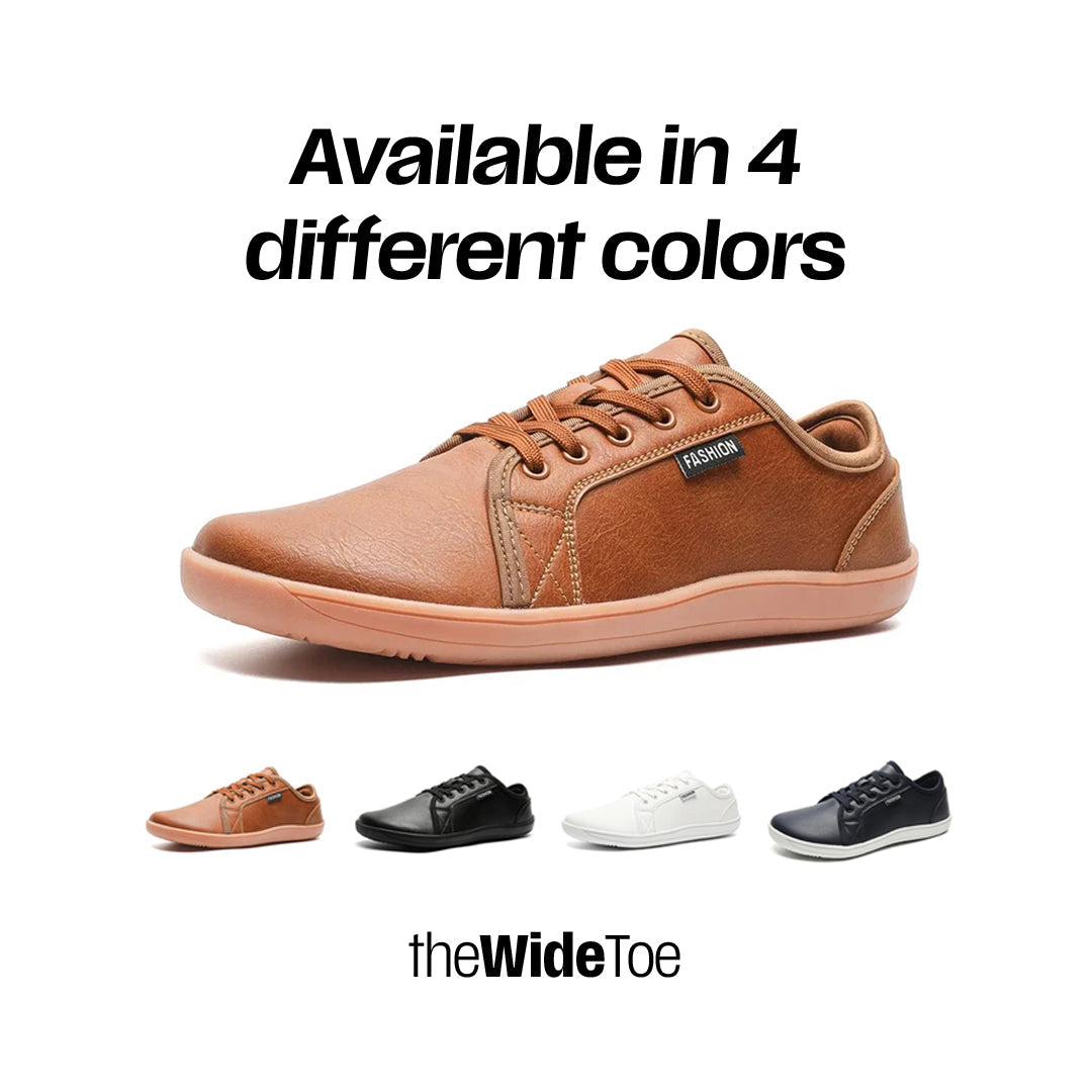 The Wide Toe BareFlex™ Leather Sneaker