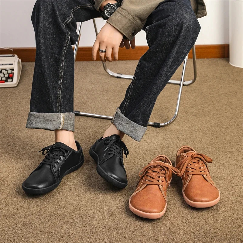 The Wide Toe BareFlex™ Leather Sneaker